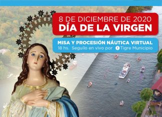Tigre: celebrarán el Día de la Virgen 2020 de forma virtual