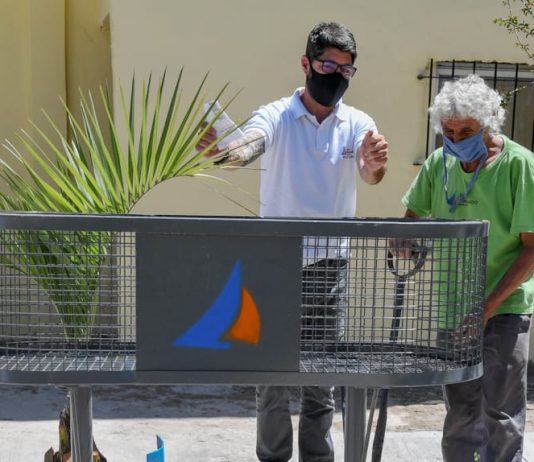 San Fernando: se colocaron cestos de basura en Virreyes Oeste para mantener la limpieza de espacios públicos