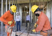 San Martín: el intendente y el ministro de Obras Públicas visitaron las obras del Hospital Thompson