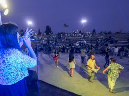 San Fernando: compartió una Peña Folklórica a cielo abierto y con cuidados