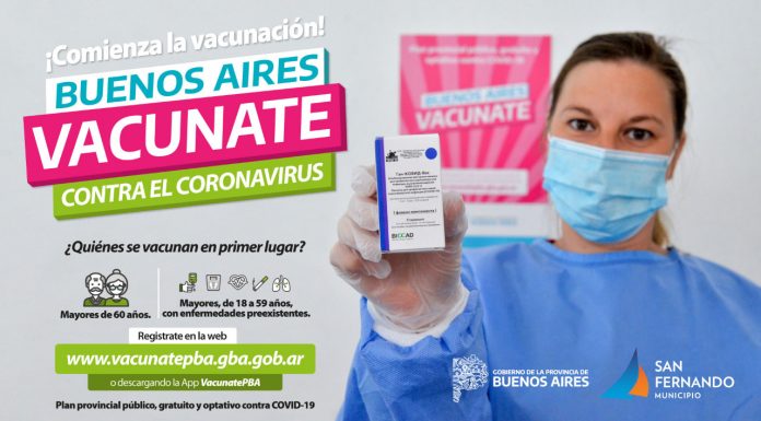 San Fernando: el Municipio recuerda que comenzó la vacunación contra el covid-19
