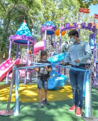 San Fernando: Juan Andreotti inauguró la modernización de la Plaza Dorrego de Victoria