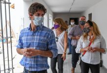 San Fernando: Juan Andreotti supervisó el avance de obra de renovación del Jardín Nº 931