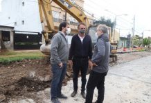 San Martín: Moreira, Katopodis y Valenzuela recorrieron las obras de Avenida Triunvirato