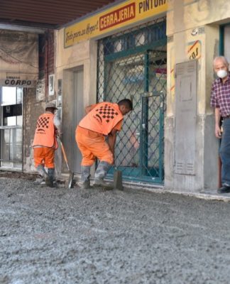 San Martín: Fernando Moreira recorrió las obras de puesta en valor del Centro Comercial de Tropezón
