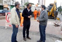 San Martín: Moreira y Katopodis recorrieron las obras de la Av. Presidente Perón
