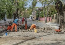 San Isidro: avanza la renovación de adoquines en Av. del Libertador
