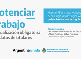 San Fernando: los vecinos beneficiarios del programa Potenciar Trabajo deben actualizar sus datos