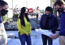 Malvinas Argentinas: Nardini visitó la obra de la calle Villa de Mayo
