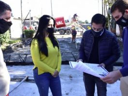 Malvinas Argentinas: Nardini visitó la obra de la calle Villa de Mayo