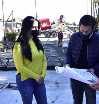 Malvinas Argentinas: Nardini visitó la obra de la calle Villa de Mayo