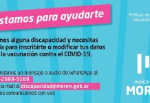 Morón: el Municipio asiste en la inscripción a personas con discapacidad