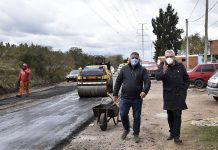 Tigre: Julio Zamora supervisó la etapa final del plan de asfaltos en Benavídez sur