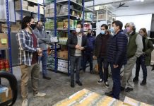 San Martín: Moreira y Arroyo visitaron el centro de distribución mayorista de Alimentos Cooperativos