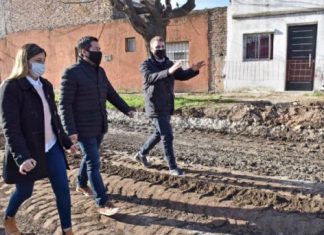 Malvinas Argentinas: Nardini visitó un nuevo comienzo de obra en barrio El Sol