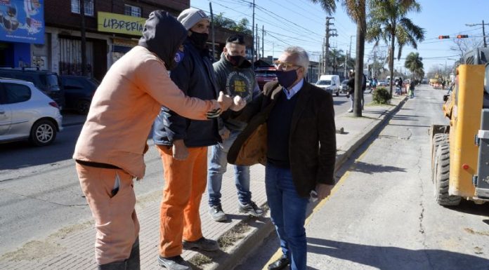 Julio Zamora supervisó la remodelación integral de la Ruta 9 en General Pacheco