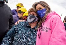 Malena Galmarini recorrió una obra de agua potable que beneficiará al 100% del Barrio Mercado de Tres de Febrero