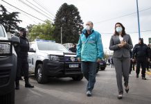 Mariel Fernández y Sergio Berni presentaron 37 nuevos móviles policiales para Moreno