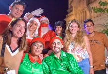 Papá Noel llegó a San Fernando y desfiló por la calle Constitución y en el Parque Náutico