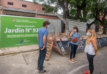 Juan Andreotti visitó la obra de renovación integral del Jardín N° 922 de San Fernando