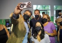 Soledad Martínez junto a Jorge Macri y Diego Santilli compartieron actividades con adultos mayores