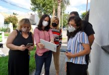 Soledad Martínez participó de la instalación de cámaras de seguridad en Villa Adelina