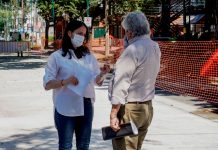 Soledad Martínez supervisó las obras de asfaltado en Olivos