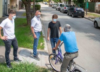 Juan Andreotti visitó la renovación de la calle Pasteur