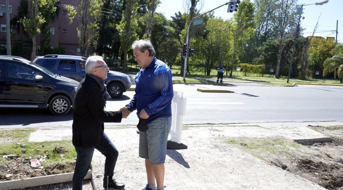 Julio Zamora monitoreó las obras de renovación de la Av. Crisólogo Larralde
