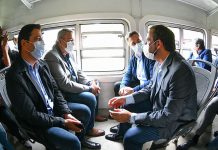 Sujarchuk, Achával, Ramil, D’Onofrio y Marinucci supervisaron las obras de renovación de las vías que conectan Matheu con Pilar y Exaltación de la Cruz