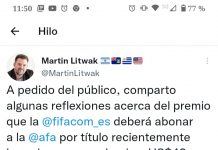 Los jugadores argentinos recibirán la mitad del premio otorgado por la FIFA