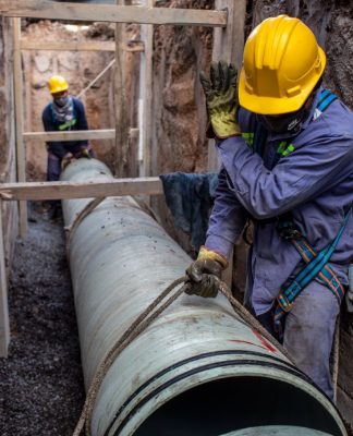 AySA está próxima a finalizar una importante obra que mejorará el servicio de agua potable a 55 mil habitantes de Merlo y San Antonio de Padua