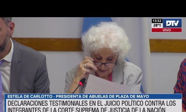 Carlotto y Garavano expusieron en el juicio político a la Corte Suprema