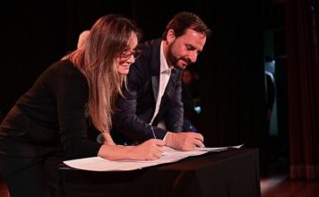 Escobar: Ariel Sujarchuk y Malena Galmarini anunciaron la construcción de una planta de tratamiento cloacal para 500.000 habitantes en un predio recuperado por el Municipio