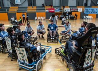 PowerchairFootball y una actividad inclusiva con 150 alumnos secundarios en Vicente López