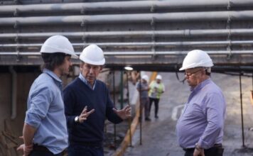 Posse supervisó la etapa final del nuevo túnel Almirante Brown