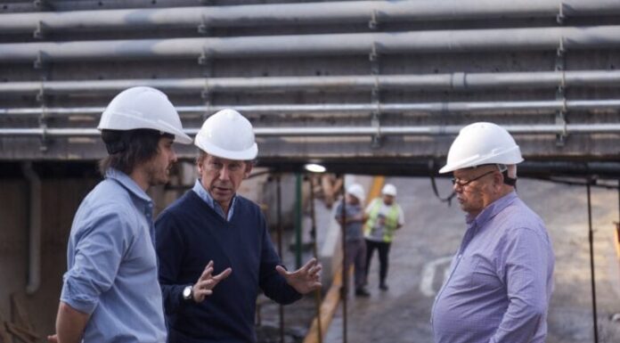 Posse supervisó la etapa final del nuevo túnel Almirante Brown