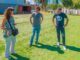 Juan Andreotti recorrió la obra de una nueva cancha sintética de Fútbol 11 en el Polideportivo N°2