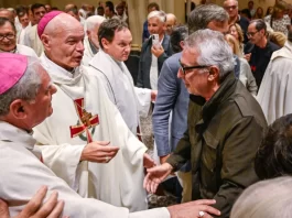 Julio Zamora participó de la misa en conmemoración a la despedida de Monseñor Ojea en su función pastoral en la Diócesis de San Isidro