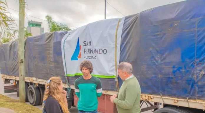 El Municipio de San Fernando envió dos camiones con ayuda para Bahía Blanca