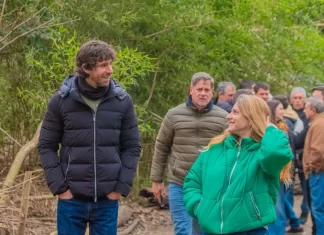 Juan y Eva Andreotti inauguraron un nuevo espacio verde frente al río en el EcoParque de San Fernando