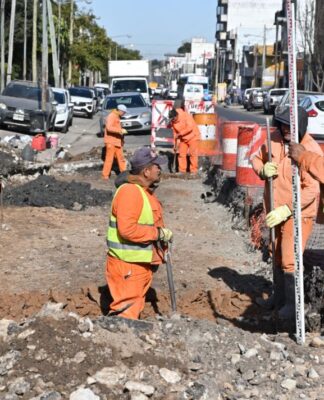 Avanzan las obras de la Av. Juan Manuel de Rosas en San Martín