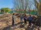 Juan Andreotti recorrió la obra de una nueva plaza junto al Tren de la Costa