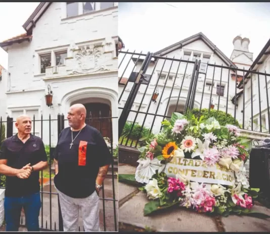 “El peronismo del siglo XXI es mirar al futuro, no sacar pasaje al pasado”, dijo Santiago Cúneo frente a la Casa de Perón