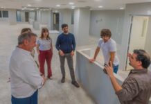 Juan Andreotti visitó la obra del nuevo Sector de Internación Pediátrica del Hospital Provincial Cordero