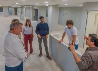 Juan Andreotti visitó la obra del nuevo Sector de Internación Pediátrica del Hospital Provincial Cordero