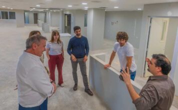 Juan Andreotti visitó la obra del nuevo Sector de Internación Pediátrica del Hospital Provincial Cordero