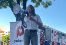 María Eugenia Talerico pidió «recuperar la decencia en la política» en una caravana que terminó en Vicente López