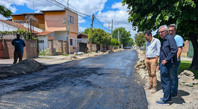 En Troncos del Talar, Julio Zamora monitoreó el desarrollo del Plan de Pavimentación del Municipio de Tigre