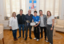 Julio Zamora reconoció a Enzo Chentola, el taekwondista que cosechó importantes medallas en los Juegos Panamericanos de Brasil